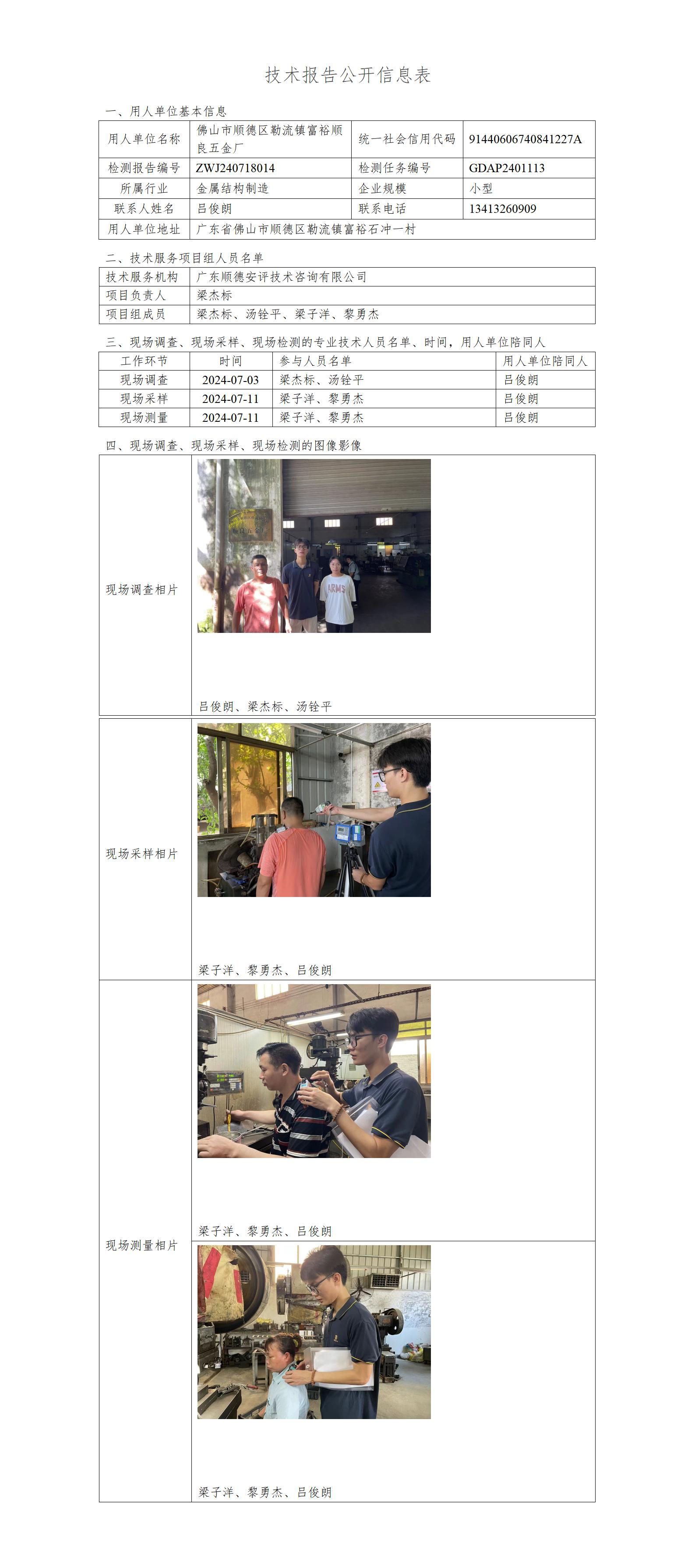 佛山市顺德区勒流镇富裕顺良五金厂-2024-技术报告公开信息表_01.jpg
