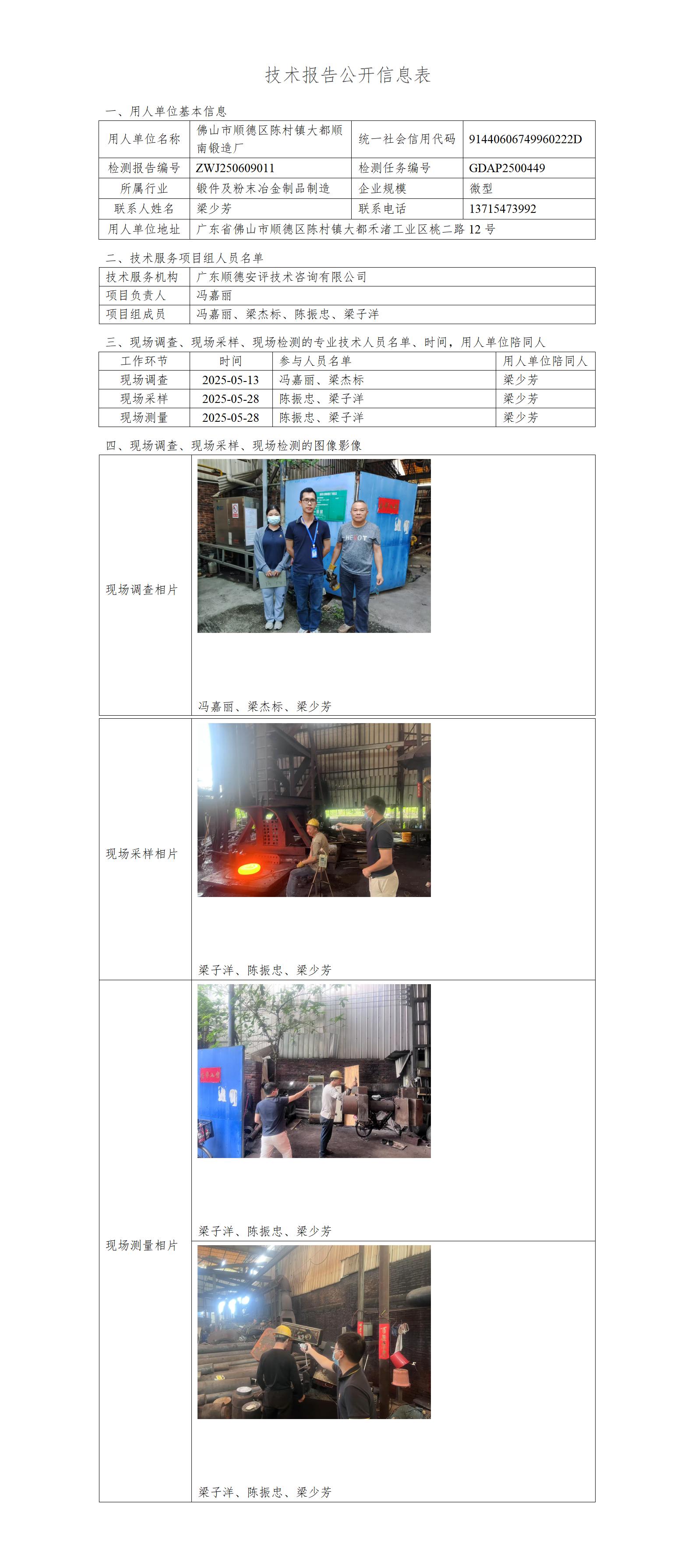佛山市顺德区陈村镇大都顺南锻造厂-2025-技术报告公开信息表_01.jpg