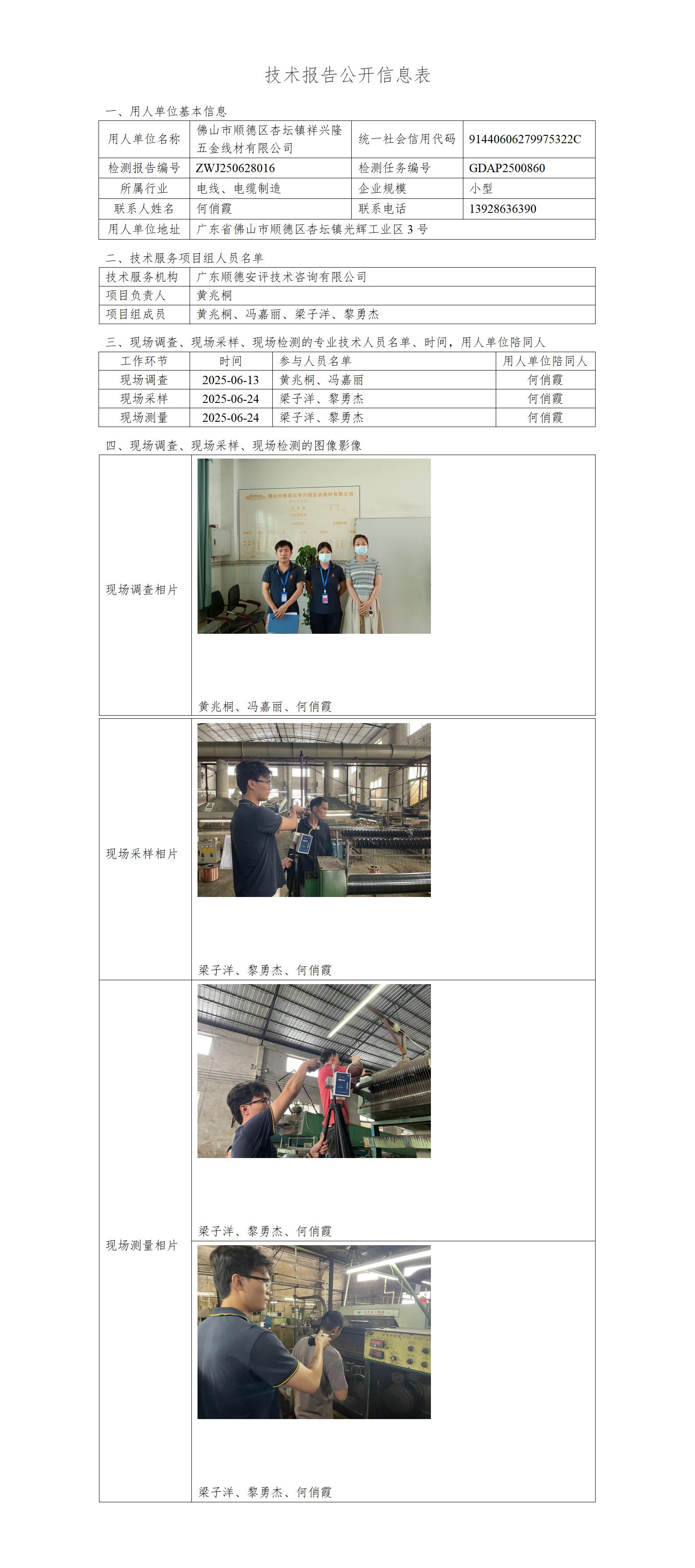 佛山市顺德区杏坛镇祥兴隆五金线材有限公司-2025-技术报告公开信息表_01.jpg